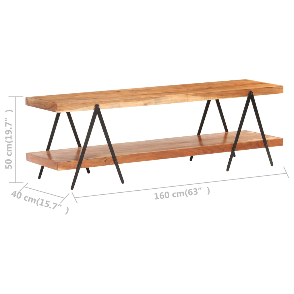 vidaXL Έπιπλο Τηλεόρασης 160 x 40 x 50 εκ. από Μασίφ Ξύλο Ακακίας
