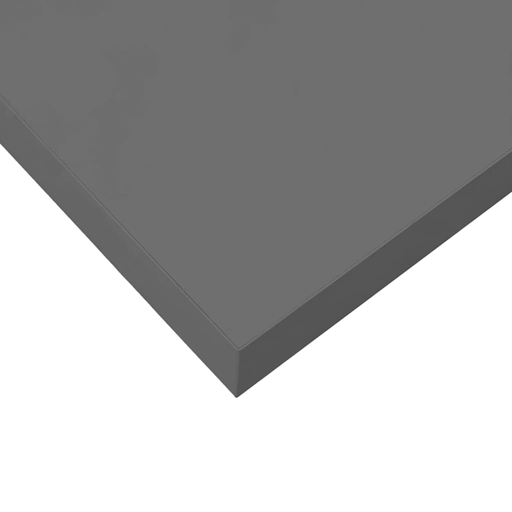 vidaXL Ράφι Τοίχου Γυαλιστερό Γκρι 50x23,5x3,8 εκ. MDF