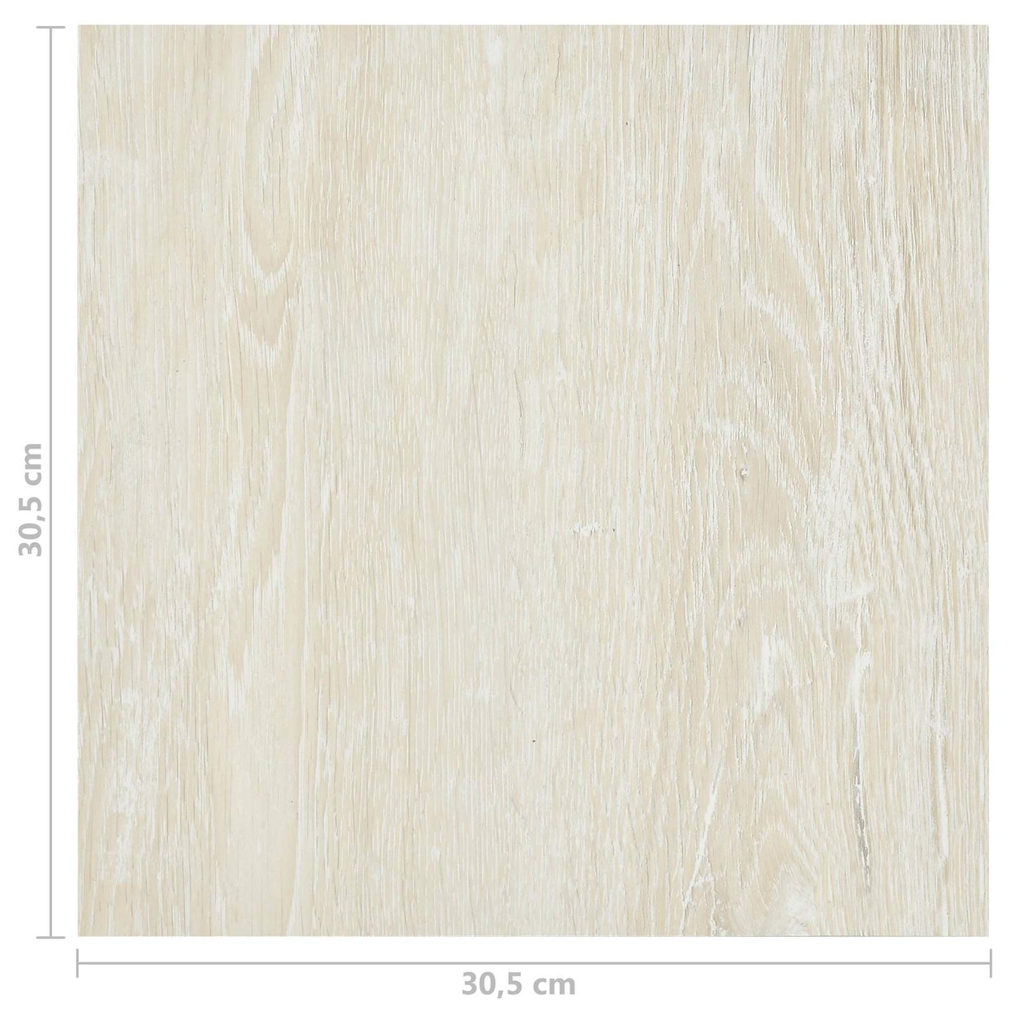 vidaXL Πλάκες Δαπέδου 5,11 τ.μ. 55 pcs PVC Λευκό κρεμ