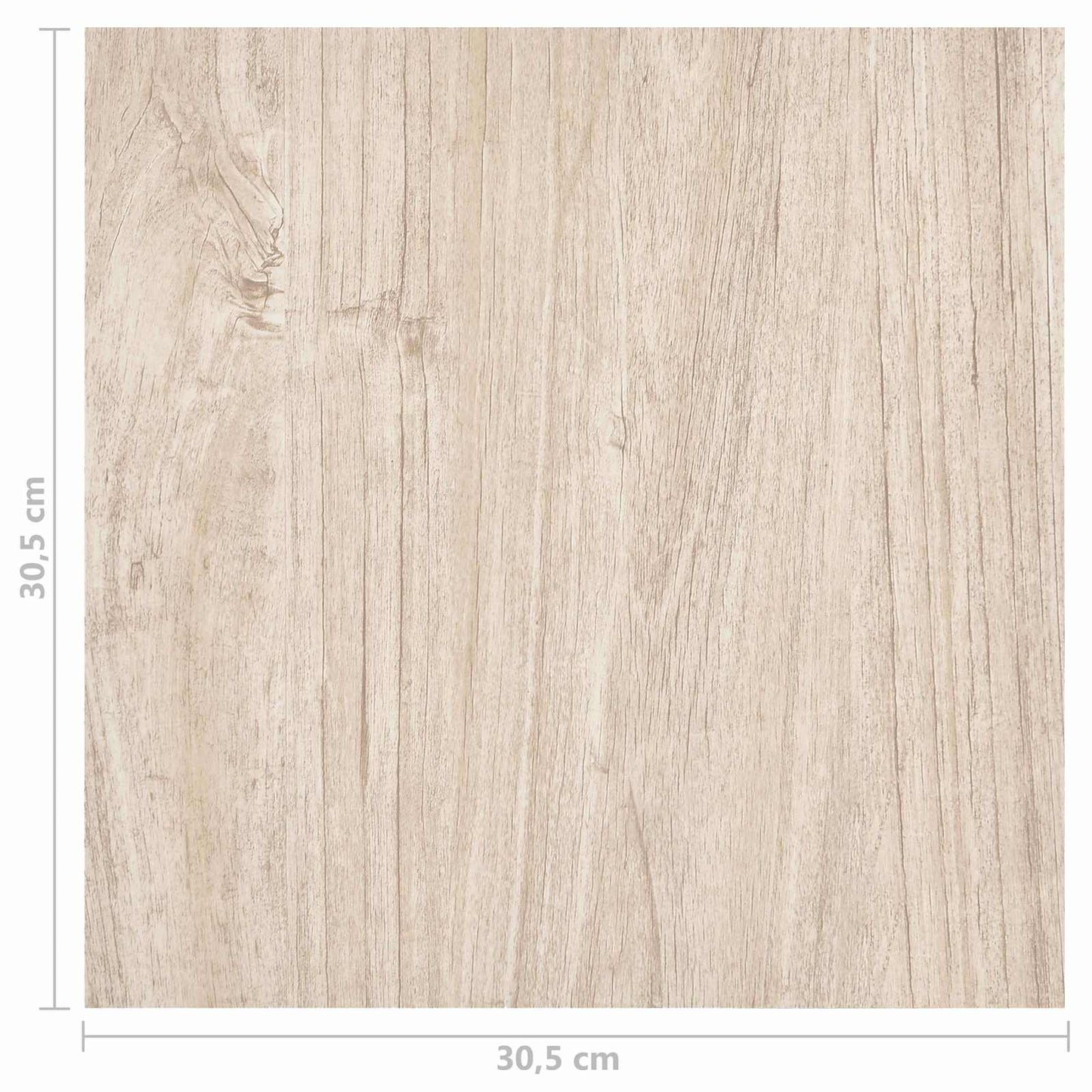 vidaXL Πλάκες Δαπέδου 5,11 τ.μ. 55 pcs PVC Λευκό και Ξύλινο Χρώμα