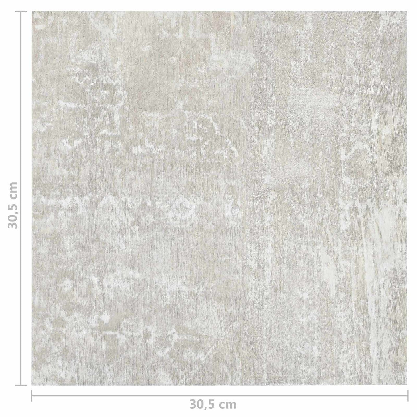 vidaXL Πλάκες Δαπέδου 5,11 τ.μ. 55 pcs PVC Λευκό και Ξύλο