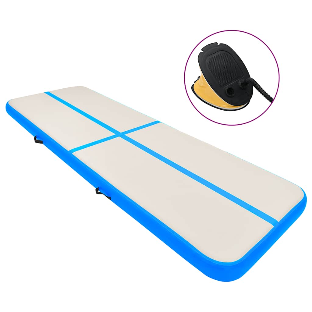 vidaXL Στρώμα Ενόργανης Φουσκωτό Μπλε 400 x 100 x 15 εκ. PVC με Τρόμπα