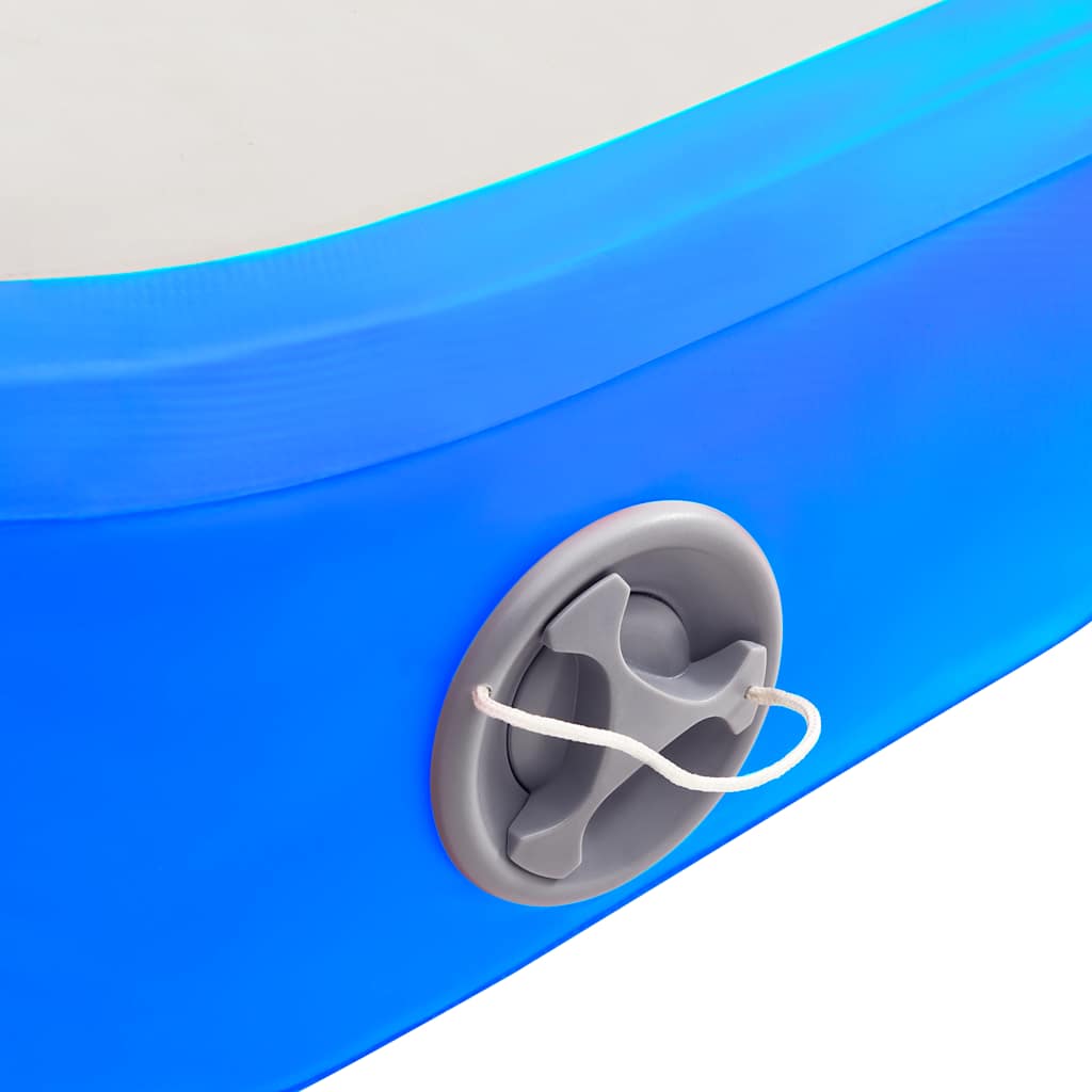 vidaXL Στρώμα Ενόργανης Φουσκωτό Μπλε 400 x 100 x 15 εκ. PVC με Τρόμπα