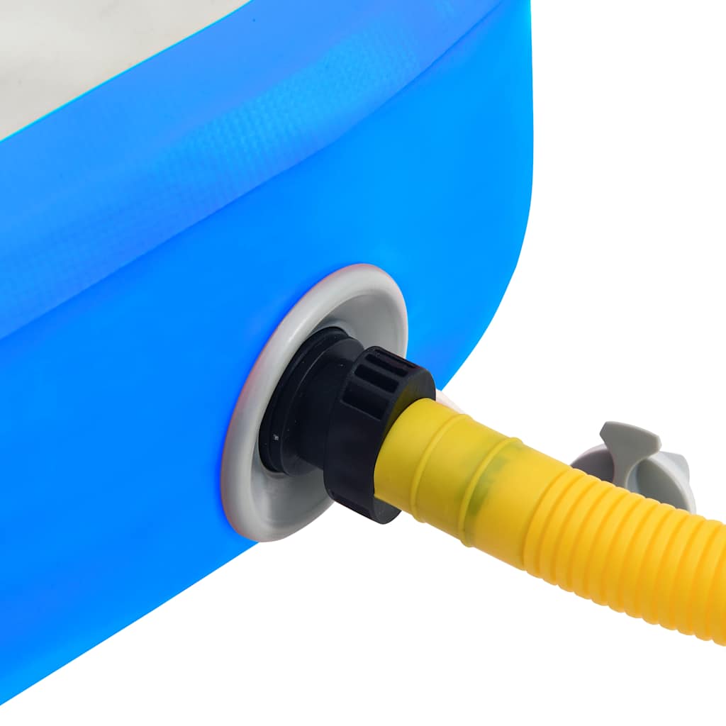 vidaXL Στρώμα Ενόργανης Φουσκωτό Μπλε 400 x 100 x 15 εκ. PVC με Τρόμπα