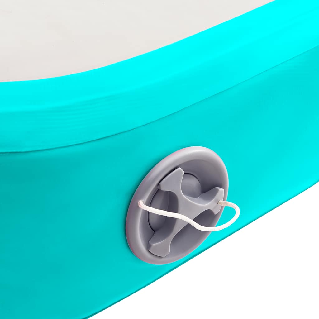 vidaXL Στρώμα Ενόργανης Φουσκωτό Πράσινο 400x100x15 εκ. PVC με Τρόμπα