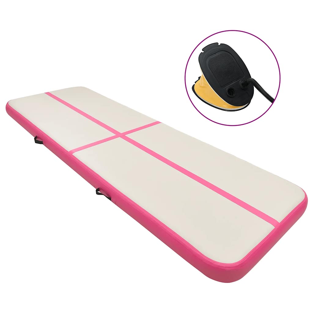 vidaXL Στρώμα Ενόργανης Φουσκωτό Ροζ 500 x 100 x 15 εκ. PVC με Τρόμπα