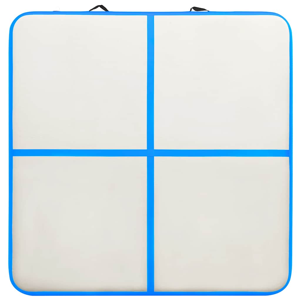 vidaXL Στρώμα Ενόργανης Φουσκωτό Μπλε 200 x 200 x 10 εκ. PVC με Τρόμπα