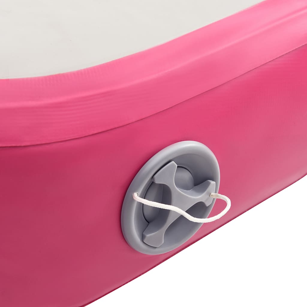 vidaXL Στρώμα Ενόργανης Φουσκωτό Ροζ 200 x 200 x 15 εκ. PVC με Τρόμπα