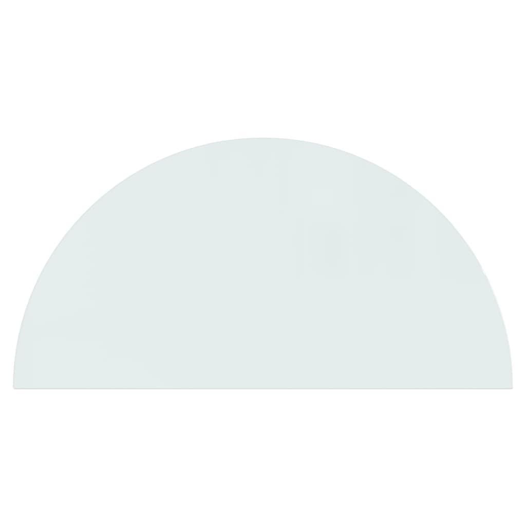 vidaXL Πλάκα Τζακιού Γυάλινη Ημικυκλική 1200x600 χιλ.