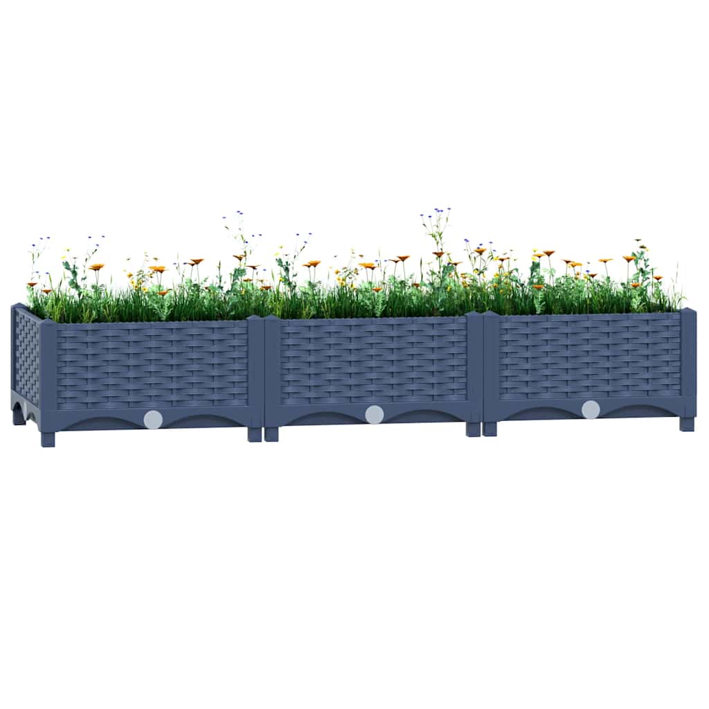 vidaXL Ζαρντινιέρα 120 x 40 x 23 εκ. από Πολυπροπυλένιο