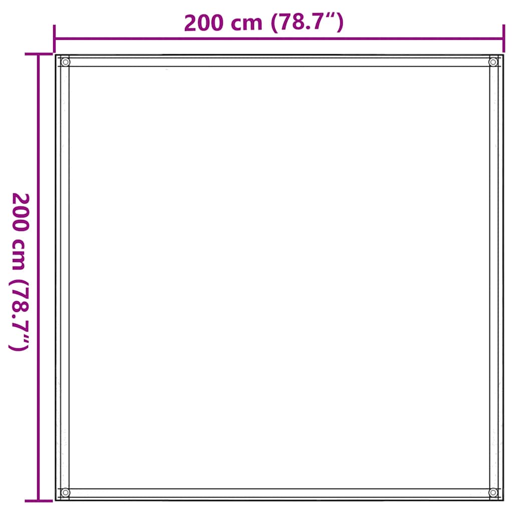 vidaXL Χαλί Σκηνής Ανθρακί 200 x 200 εκ.