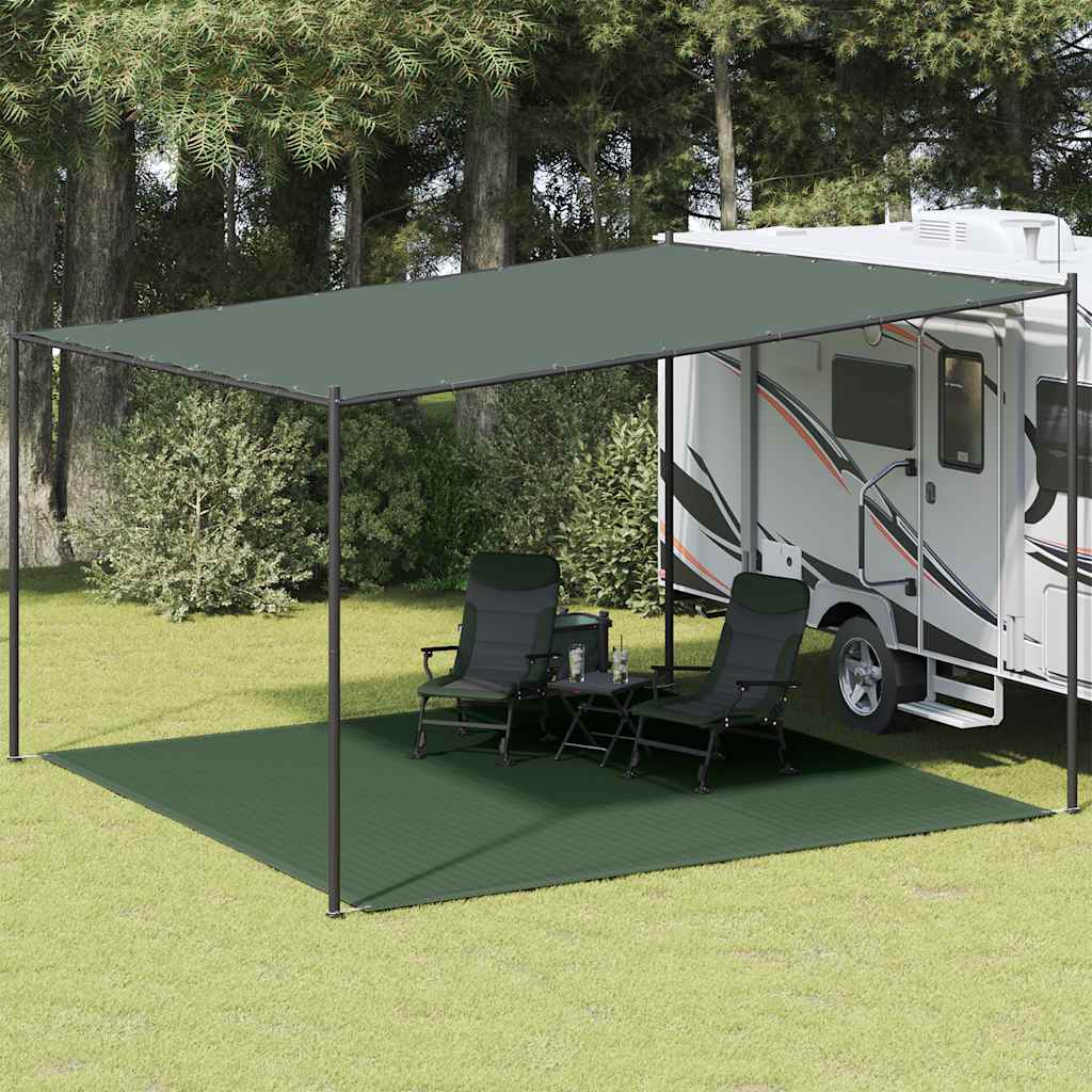 vidaXL Χαλί Σκηνής Σκούρο Πράσινο 400 x 400 εκ.