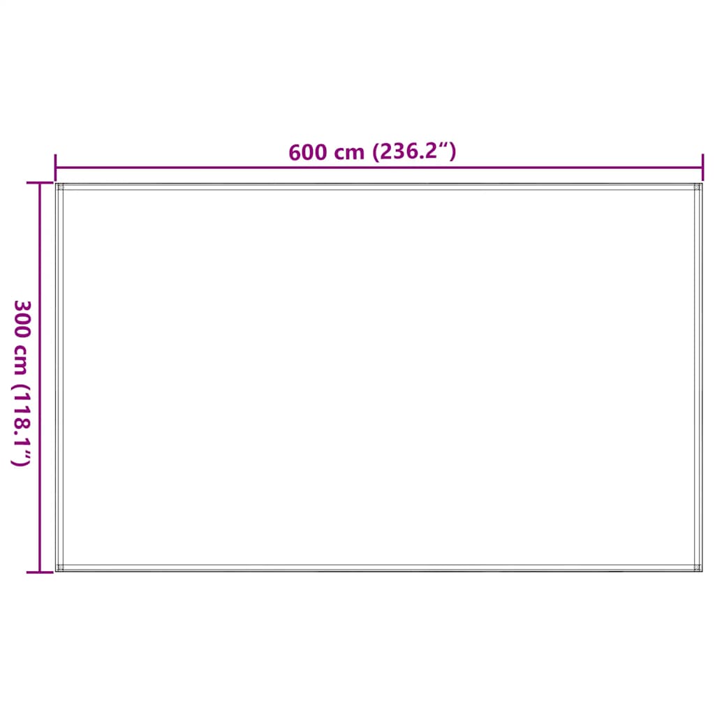 vidaXL Χαλί Σκηνής Καφέ 300 x 600 εκ.
