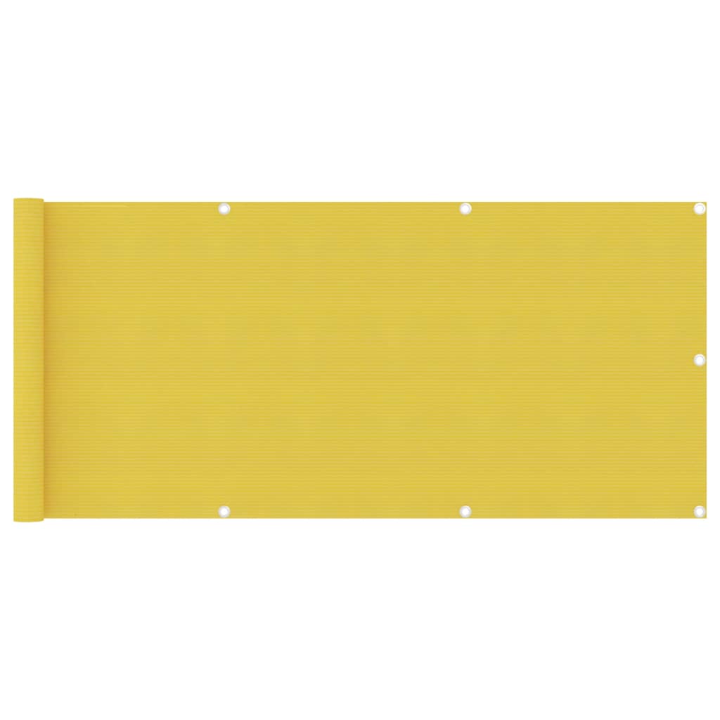 vidaXL Διαχωριστικό Βεράντας Κίτρινο 75 x 400 εκ. από HDPE