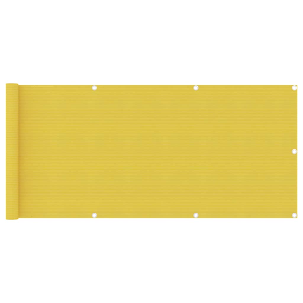 vidaXL Διαχωριστικό Βεράντας Κίτρινο 75 x 500 εκ. από HDPE