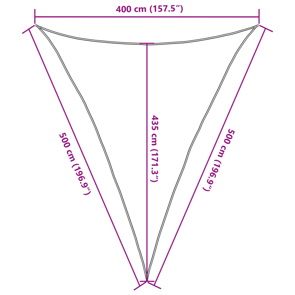 vidaXL Πανί Σκίασης Ανθρακί 4 x 5 x 5 μ. από HDPE 160 γρ./μ²