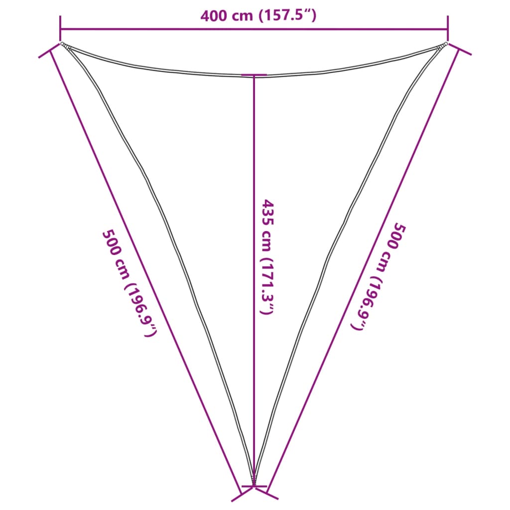 vidaXL Πανί Σκίασης Καφέ 4 x 5 x 5 μ. από HDPE 160 γρ./μ²