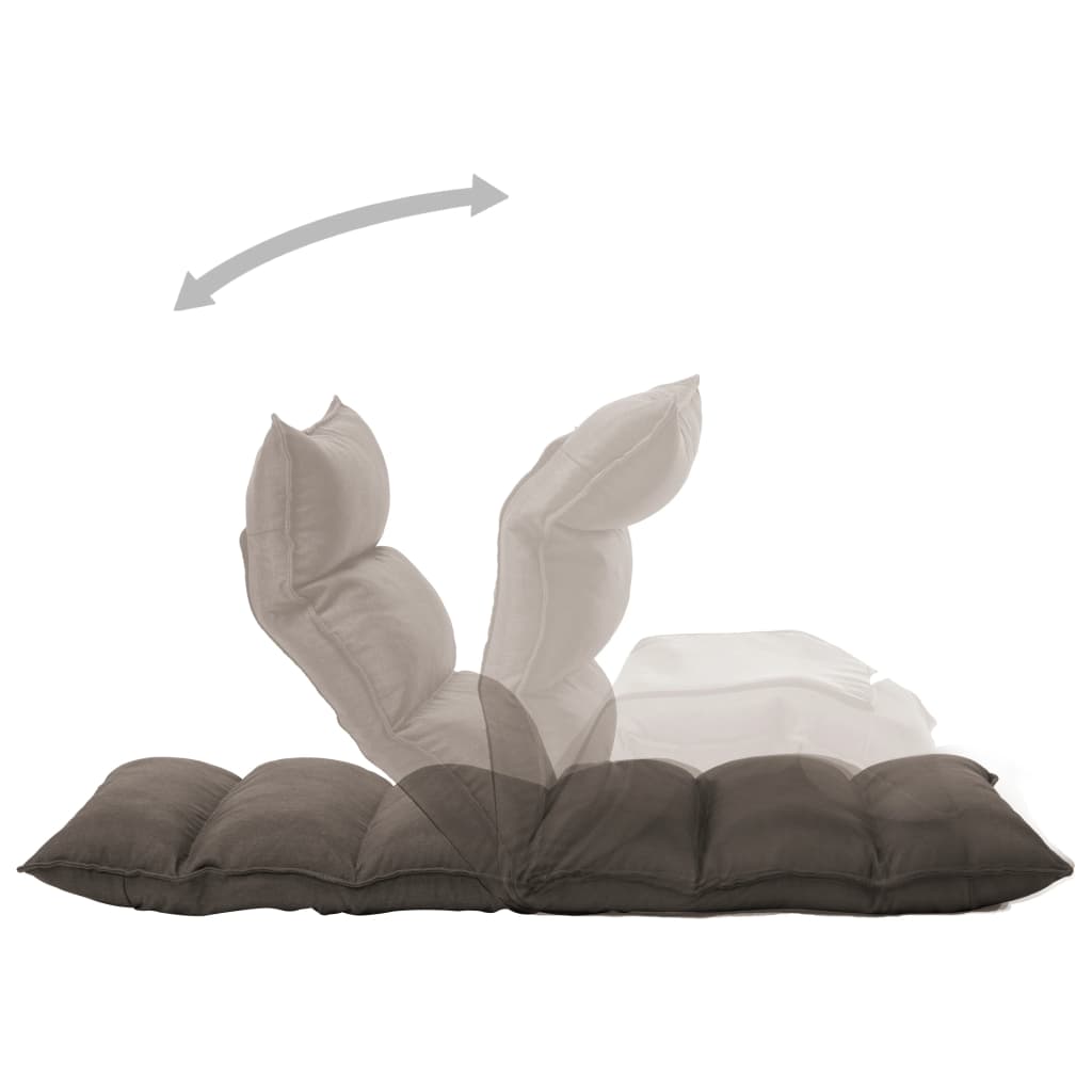 vidaXL Καρέκλα Δαπέδου Πτυσσόμενη Taupe Υφασμάτινη