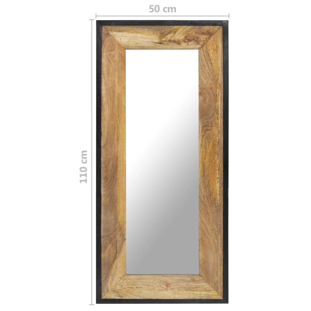 vidaXL Καθρέφτης 110 x 50 εκ. από Μασίφ Ξύλο Μάνγκο