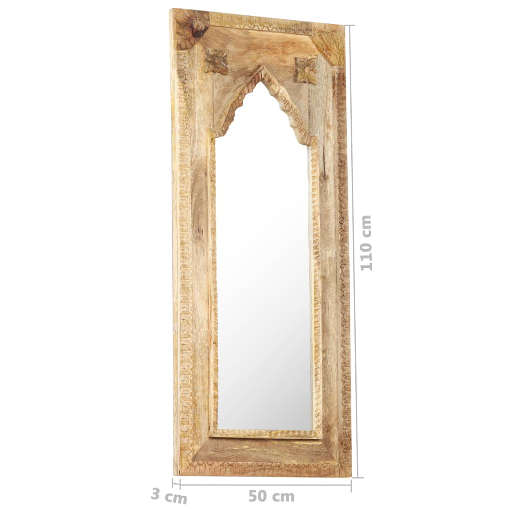 vidaXL Καθρέφτης 50 x 3 x 110 εκ. από Μασίφ Ξύλο Μάνγκο