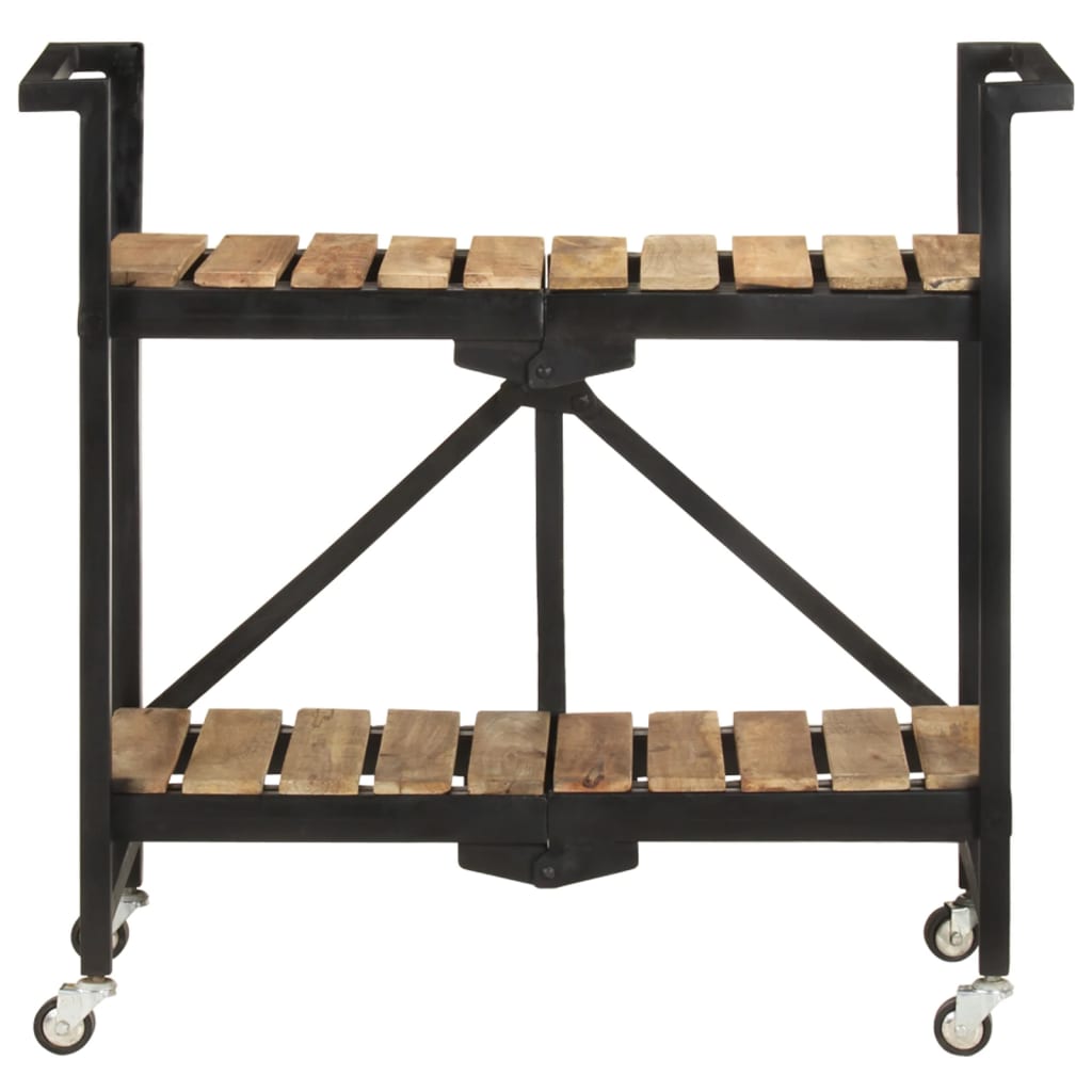 vidaXL Τρόλεϊ Κουζίνας 87 x 36 x 81 εκ. από Μασίφ Ξύλο Μάνγκο