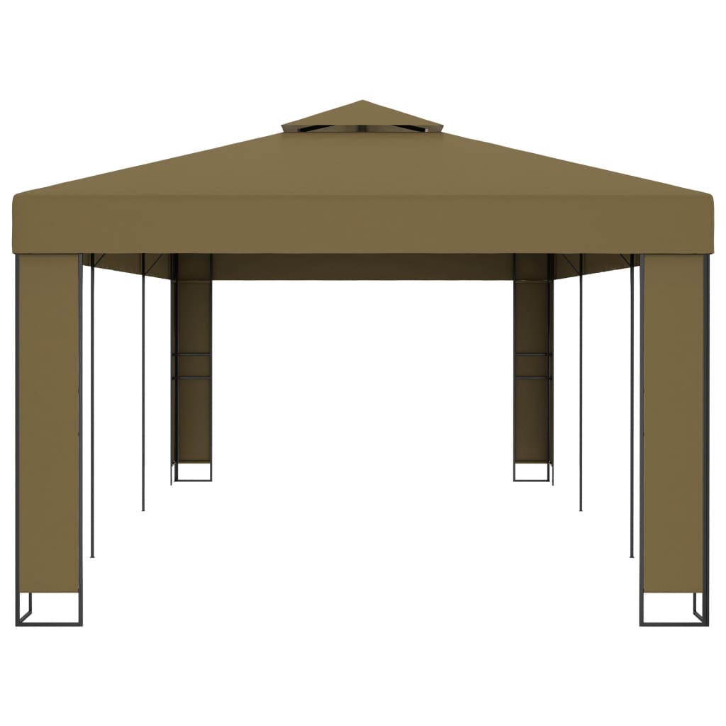vidaXL Κιόσκι με Διπλή Οροφή Taupe 3 x 6 μ. 180 γρ/μ²
