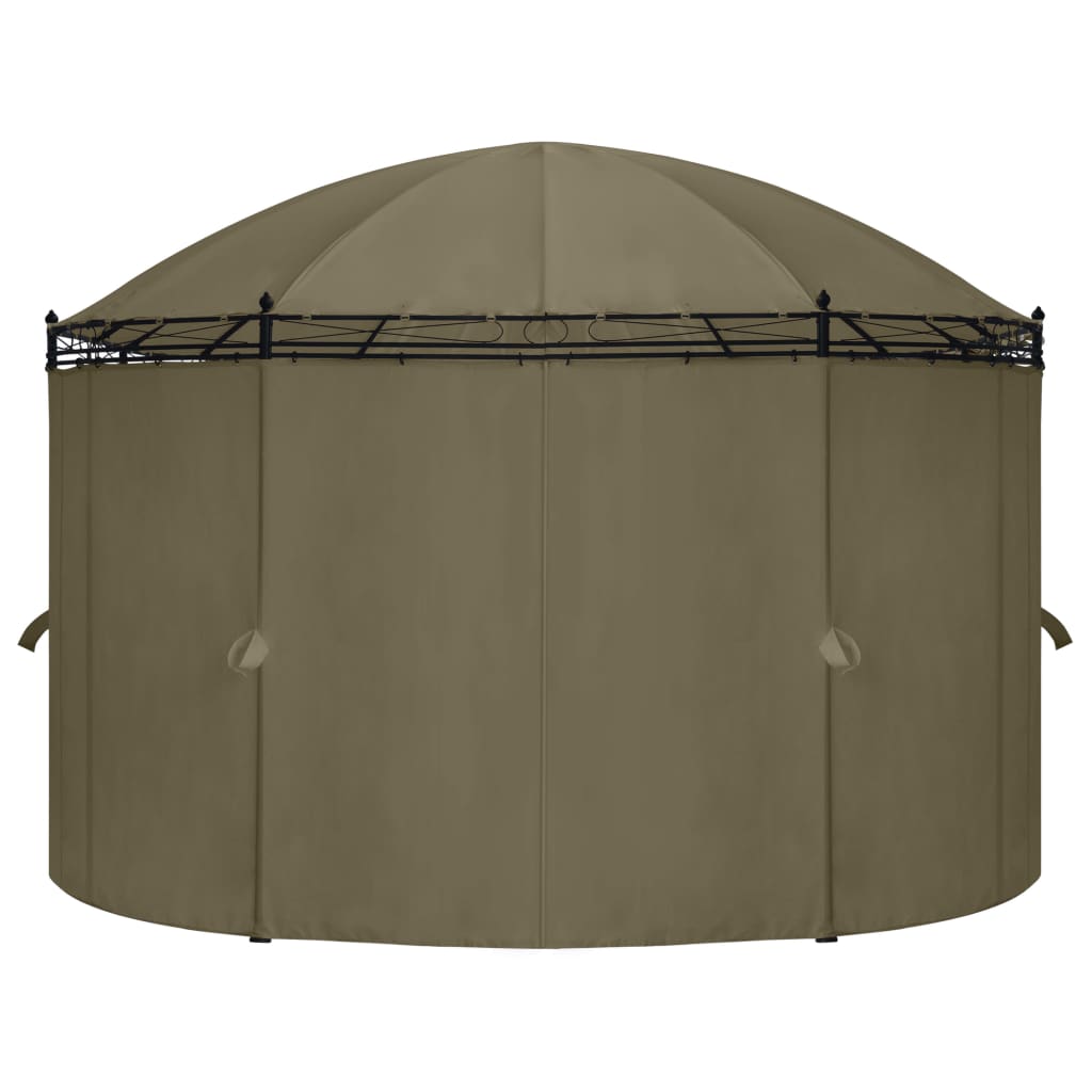 vidaXL Κιόσκι με Κουρτίνες Taupe 520 x 349 x 255 εκ. 180 γρ./μ²