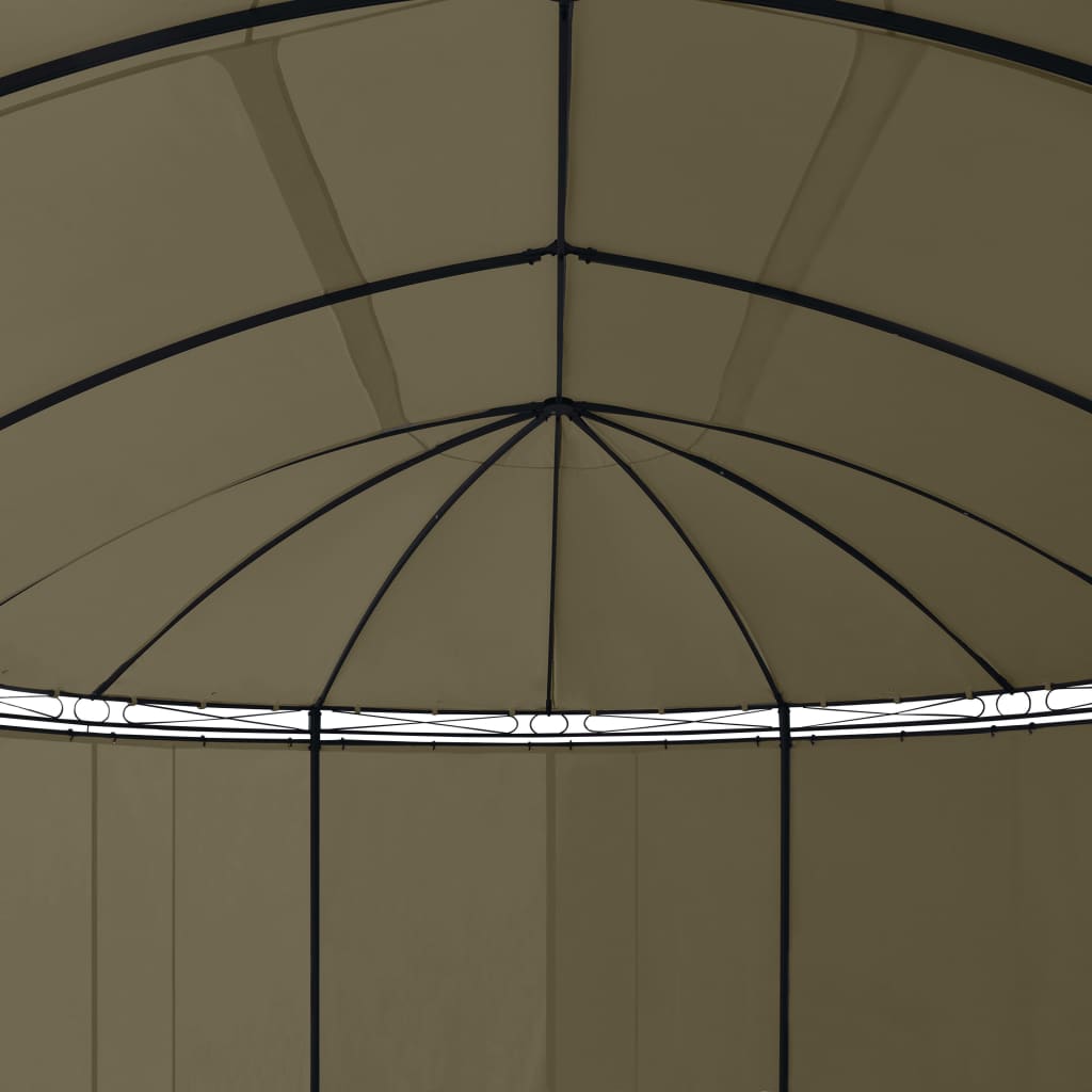 vidaXL Κιόσκι με Κουρτίνες Taupe 520 x 349 x 255 εκ. 180 γρ./μ²
