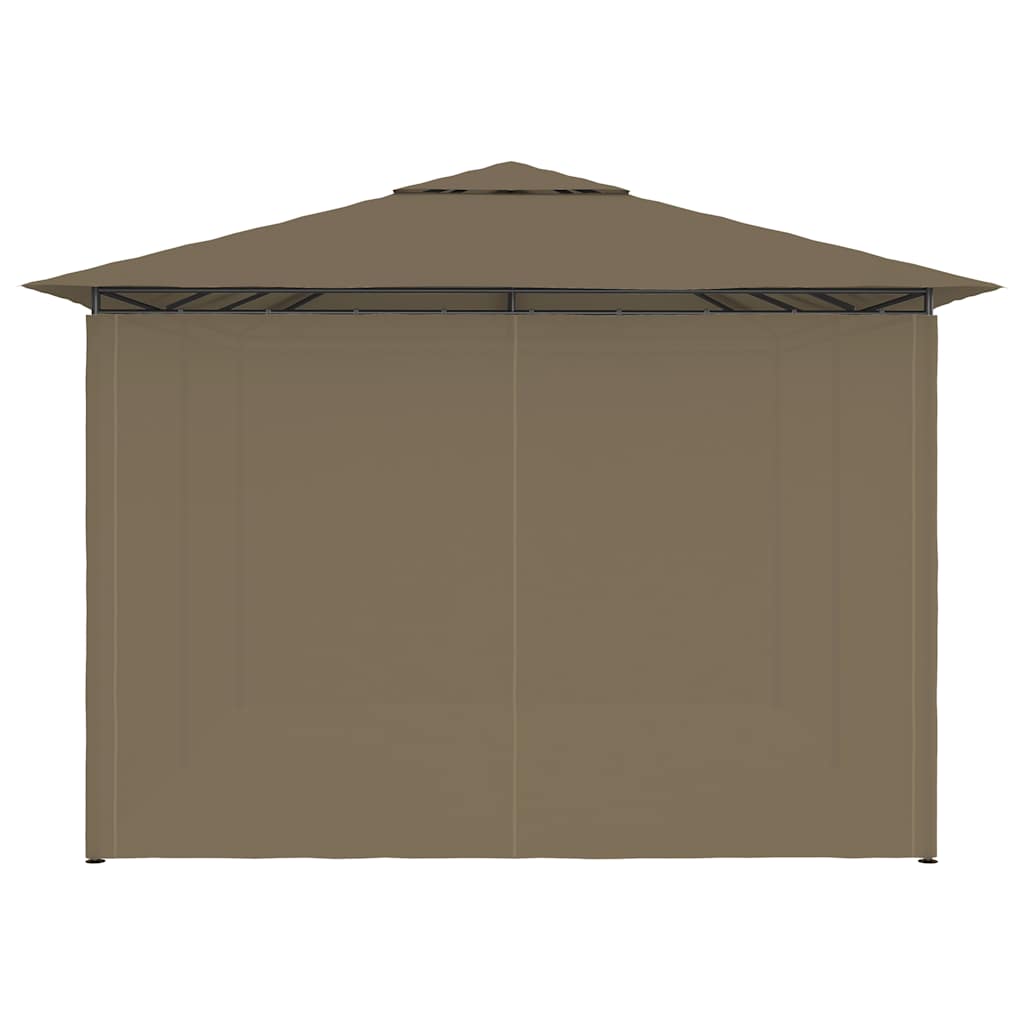 vidaXL Τέντα Εκδηλώσεων Κήπου με Κουρτίνες Taupe 4 x 3 μ. 180 γρ/μ²