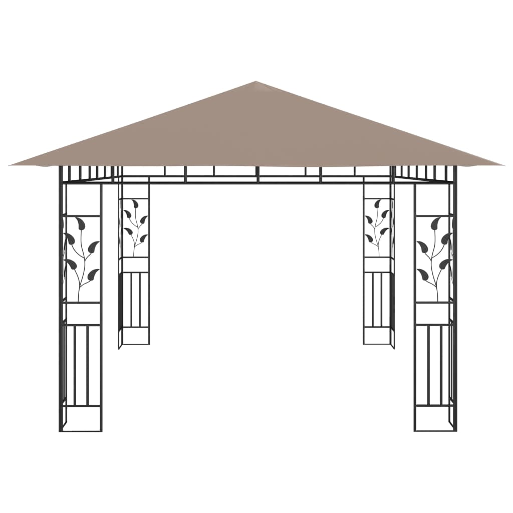 vidaXL Κιόσκι με Αντικουνουπικό Δίχτυ Taupe 4x3x2,73 μ. / 180 γρ./μ²