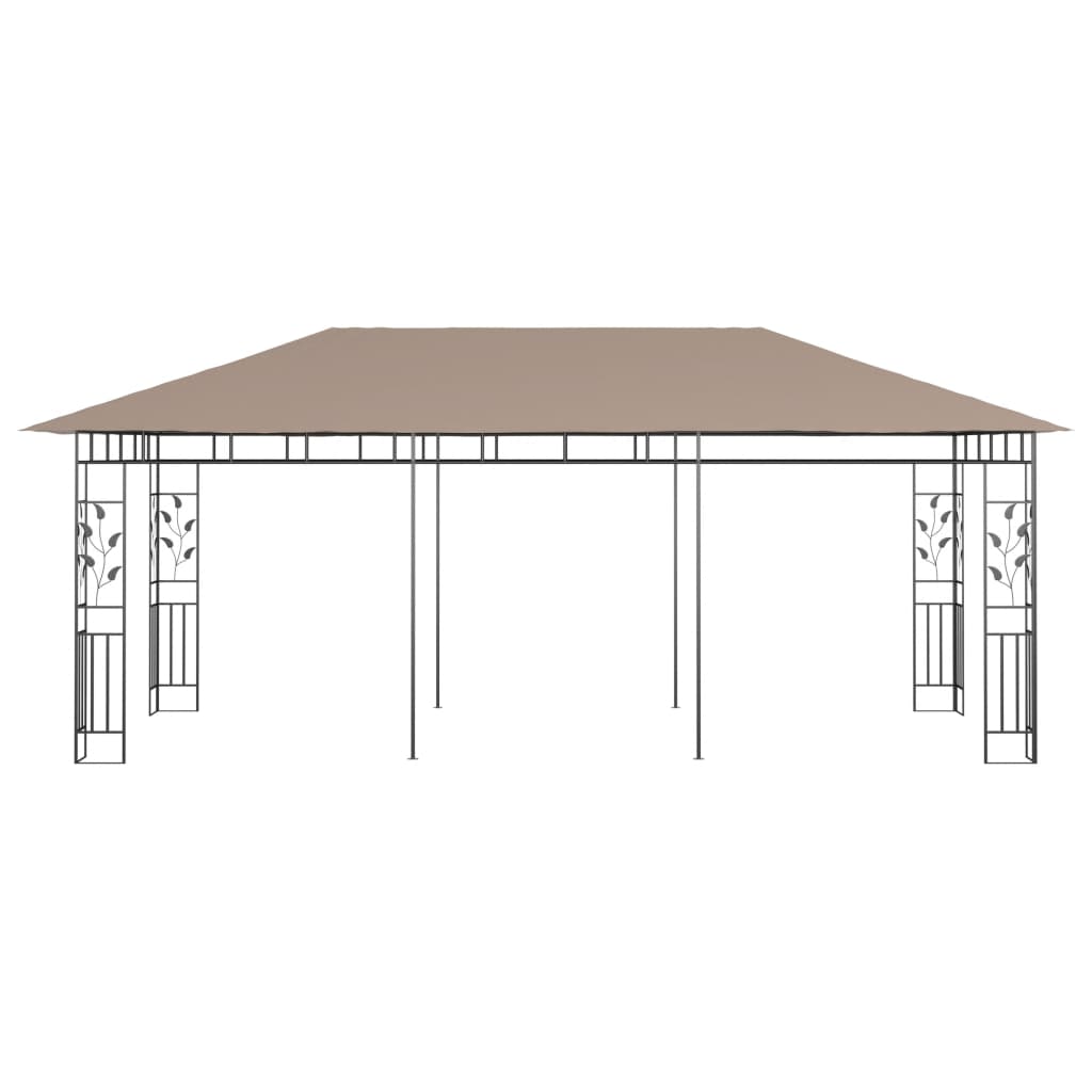 vidaXL Κιόσκι με Αντικουνουπικό Δίχτυ Taupe 6x3x2,73 μ. / 180 γρ./μ²