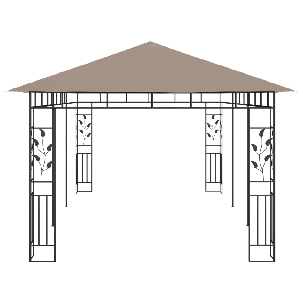 vidaXL Κιόσκι με Αντικουνουπικό Δίχτυ Taupe 6x3x2,73 μ. / 180 γρ./μ²