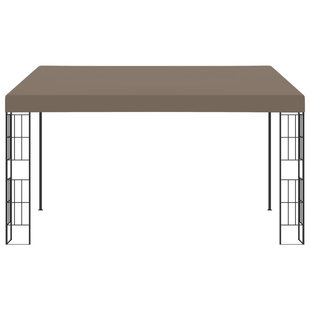 vidaXL Κιόσκι Επιτοίχιο Taupe 4 x 3 μ. Υφασμάτινο