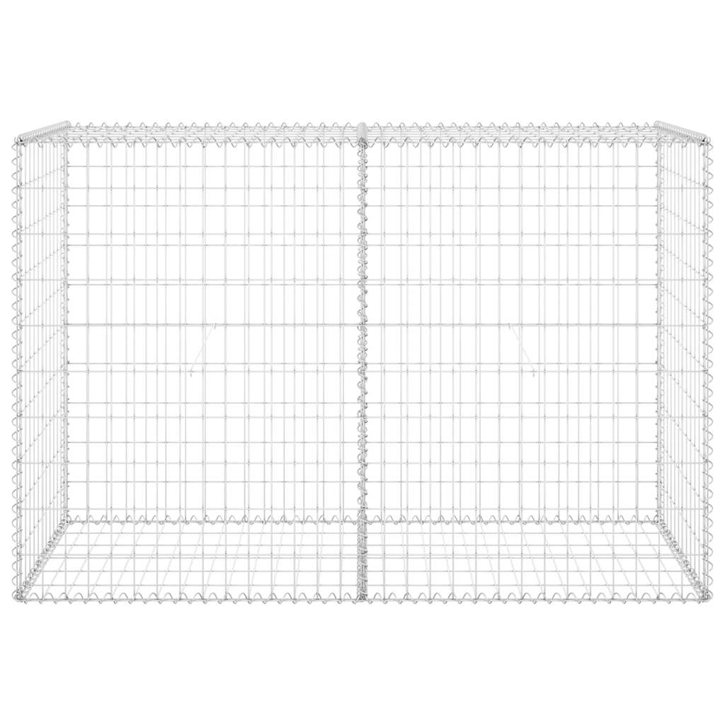 vidaXL Συρματοκιβώτιο Τοίχος 150x60x100 εκ. Γαλβαν.Χάλυβας + Καλύμματα