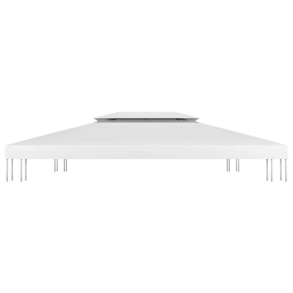 vidaXL Κάλυμμα για Κιόσκι 2 Επιπέδων Λευκό 4 x 3 μ. 310 γρ./μ²