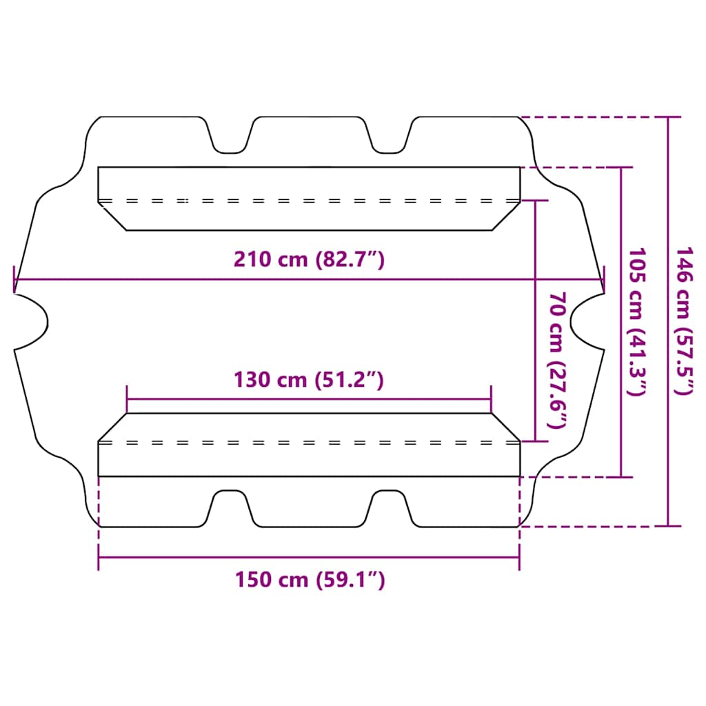 vidaXL Πανί Ανταλλακτικό για Κούνια Κήπου Πορτοκαλί 150/130 x 105/70εκ