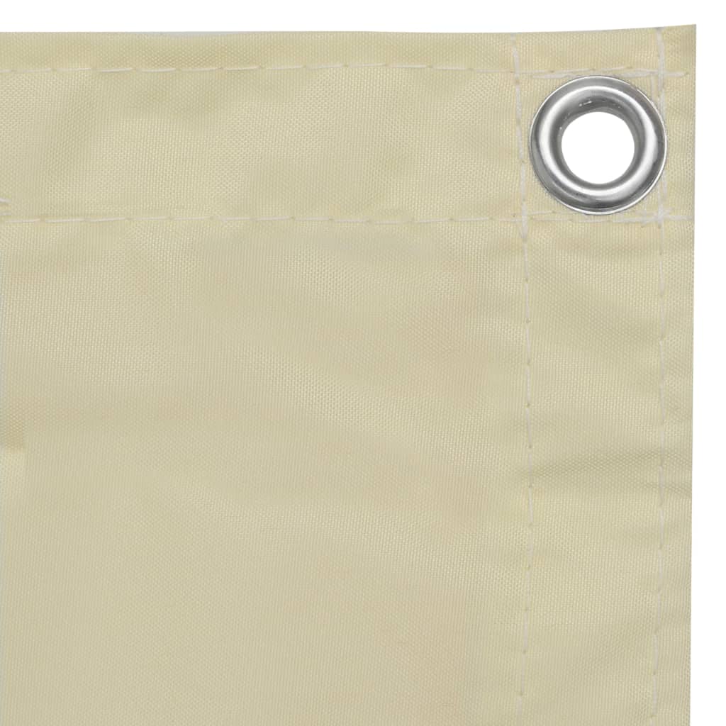 vidaXL Διαχωριστικό Βεράντας Κρεμ 75 x 300 εκ. Ύφασμα Oxford