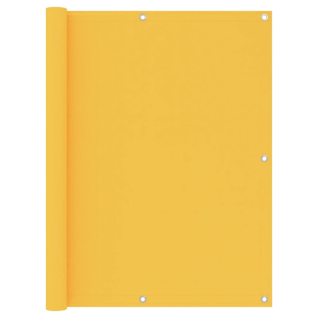 vidaXL Διαχωριστικό Βεράντας Κίτρινο 120 x 600 εκ. Ύφασμα Oxford