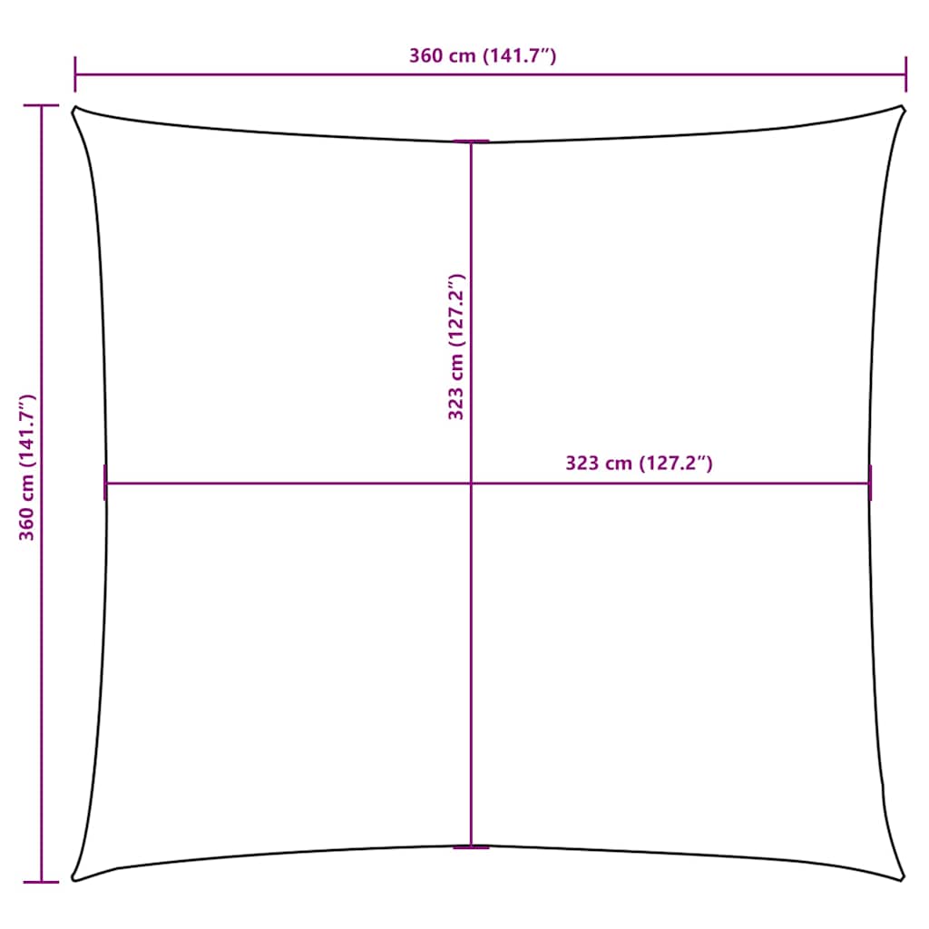vidaXL Πανί Σκίασης Τετράγωνο Taupe 3,6 x 3,6 μ. από Ύφασμα Oxford