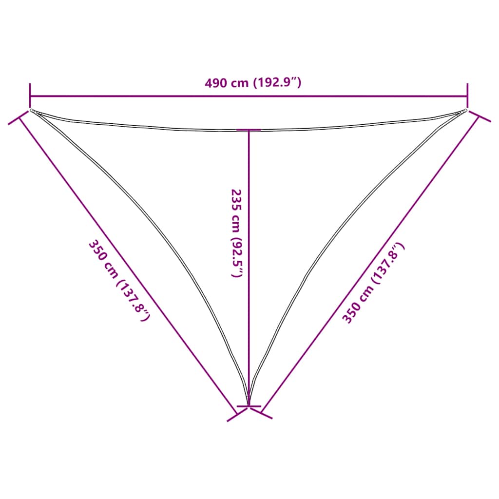 vidaXL Πανί Σκίασης Τρίγωνο Taupe 3,5 x 3,5 x 4,9 μ. από Ύφασμα Oxford