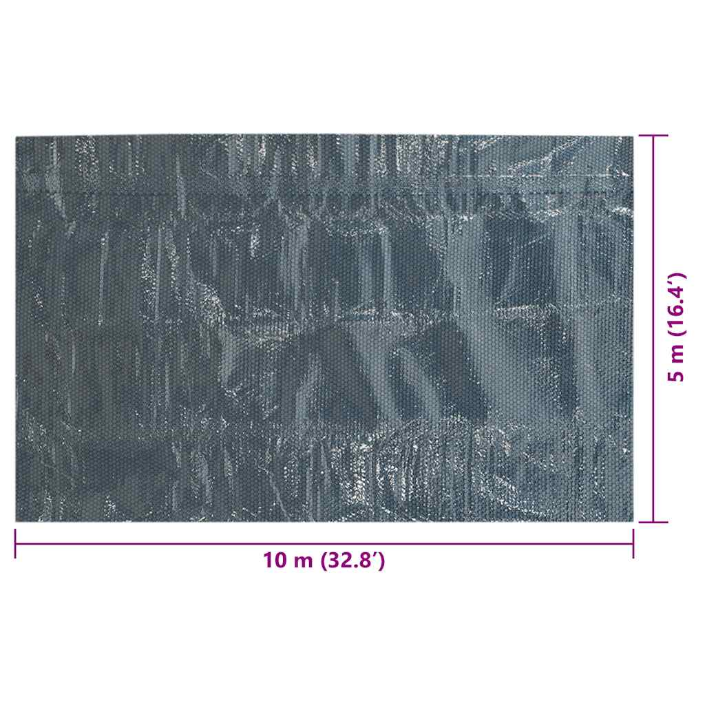 vidaXL Κάλυμμα Πισίνας Ηλιακό Μαύρο/Μπλε 1000x500 εκ. Πολυαιθυλένιο