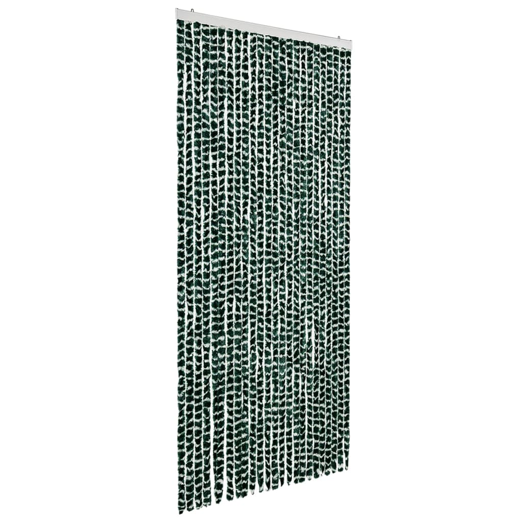vidaXL Σήτα - Κουρτίνα Πόρτας Πράσινο / Λευκό 100 x 220 εκ. από Σενίλ
