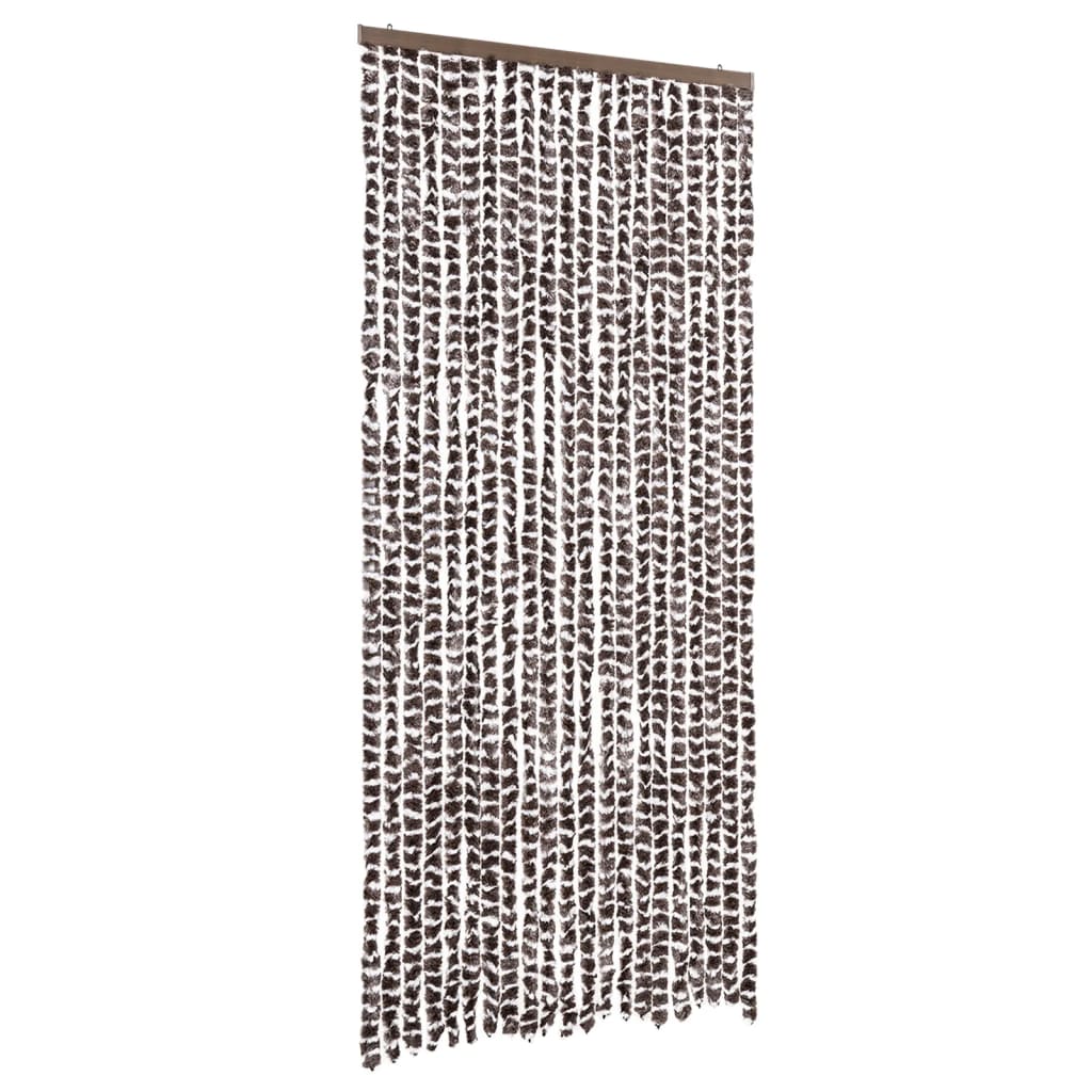 vidaXL Σήτα - Κουρτίνα Πόρτας Καφέ / Μπεζ 90 x 220 εκ. από Σενίλ