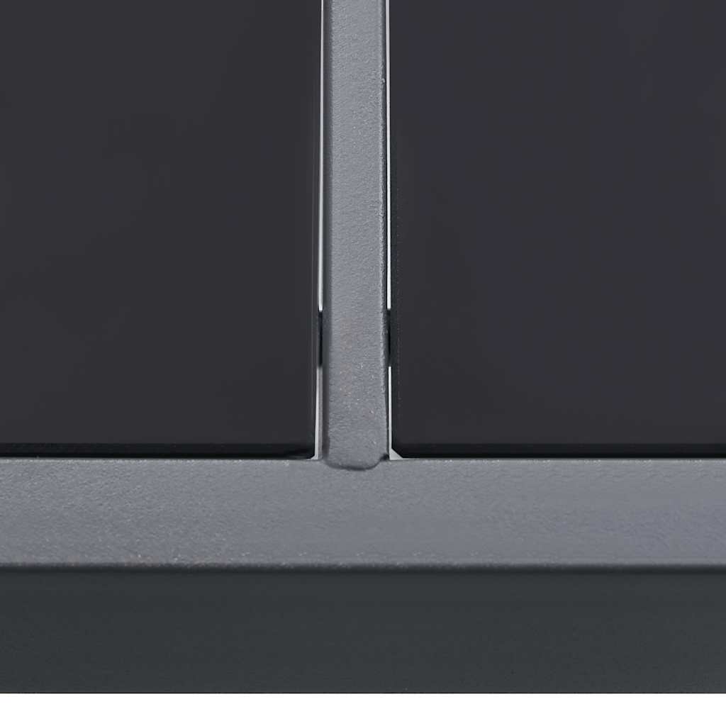 vidaXL Τραπεζαρία Εξωτερικού Χώρου Ανθρακί 190 x 90 x 74 εκ. Ατσάλινη