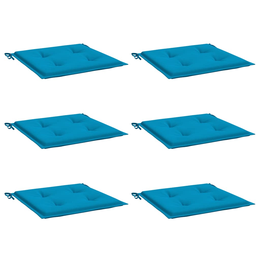 vidaXL Μαξιλάρια Καρέκλας Κήπου 2 τεμ. Μπλε 40x40x3 εκ. Υφασμάτινα