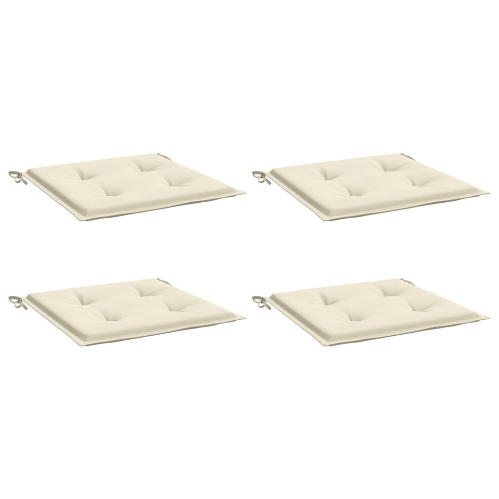 vidaXL Μαξιλάρια Καρέκλας Κήπου 4 τεμ. Κρεμ 50x50x3 εκ. Ύφασμα Oxford