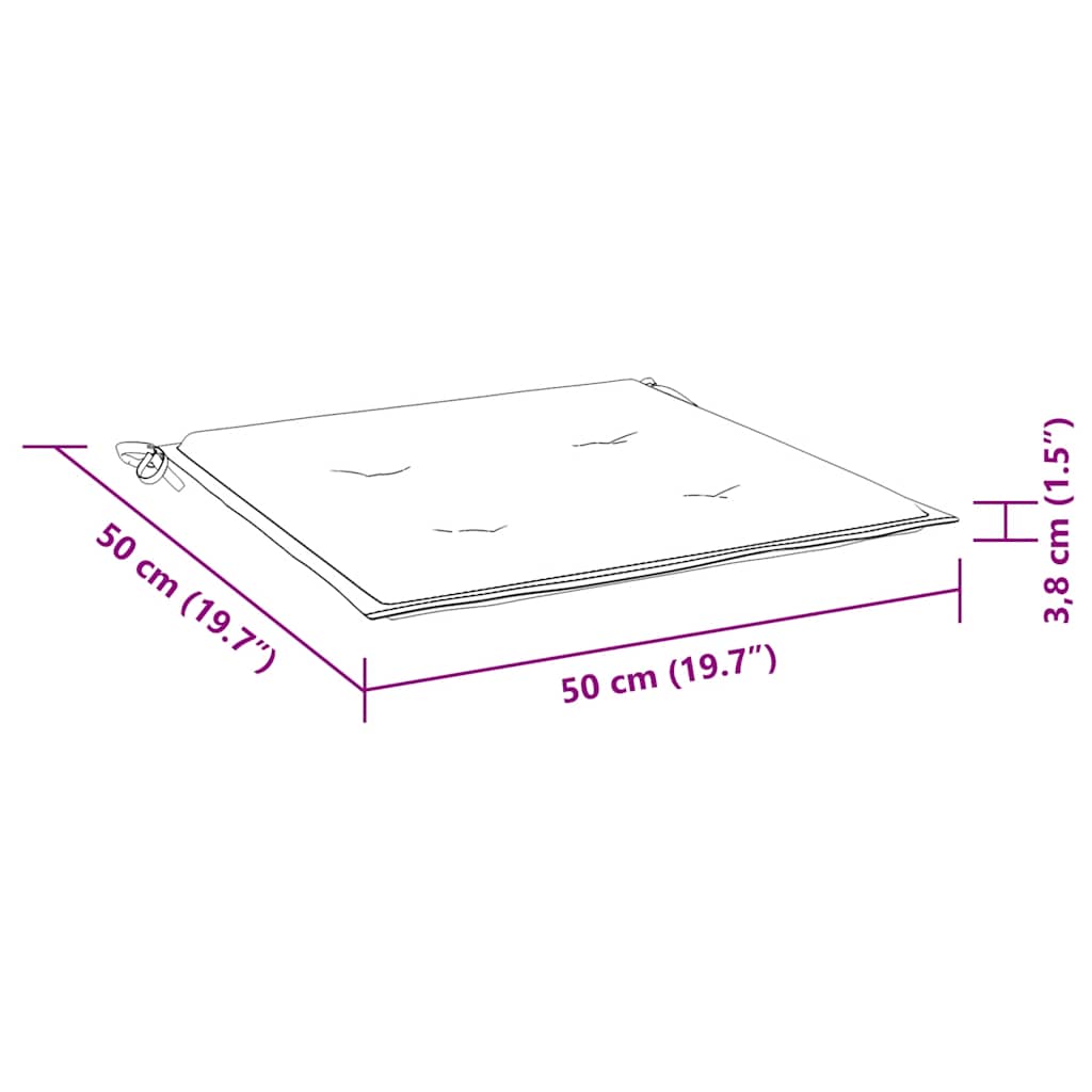 vidaXL Μαξιλάρια Καρέκλας Κήπου 6 τεμ. Μπεζ 50x50x4 εκ. Ύφασμα Oxford