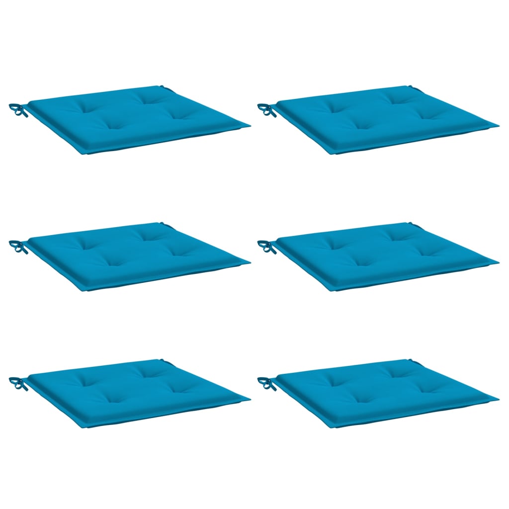 vidaXL Μαξιλάρια Καρέκλας Κήπου 6 τεμ. Μπλε 50x50x3 εκ. Ύφασμα Oxford