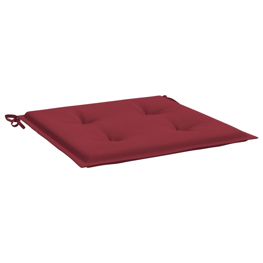 vidaXL Μαξιλάρια Καρέκλας Κήπου 4τεμ Μπορντό 50x50x3 εκ. Oxford Ύφασμα