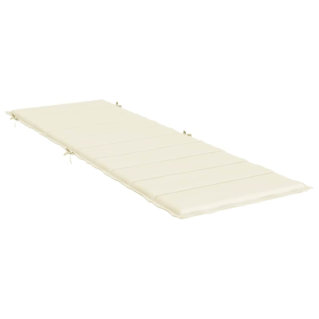 vidaXL Μαξιλάρι Ξαπλώστρας Κρεμ 186x58x4 εκ. από Ύφασμα Oxford